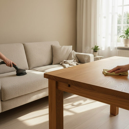 Het onderhouden van stoffen en houten meubels