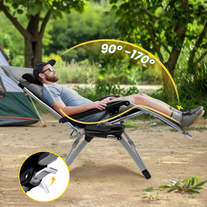 Anti-Gravity Loungestoel - Verstelbaar - Zwart