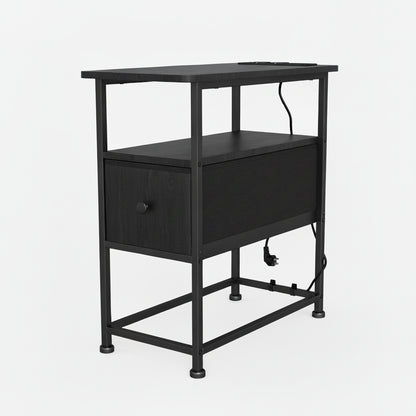 Nachtkastje - modern design - stevige basis - Zwart