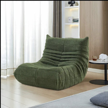 Loungefauteuil - Zachte Bekleding, Ergonomisch Design, 86 × 65 × 75 cm - Beige, Groen of Rood