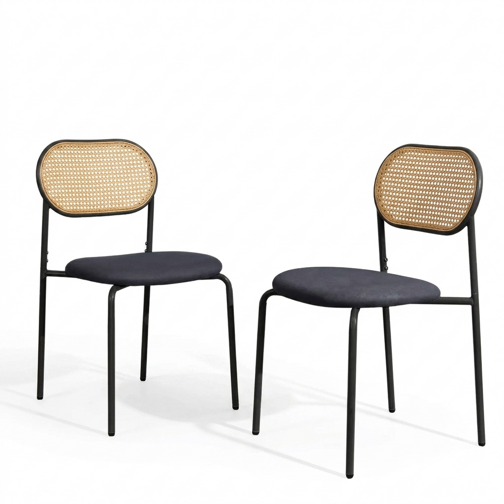 Eettafelstoelen - Set van 2 - Houten Frame - Padded Zittingen