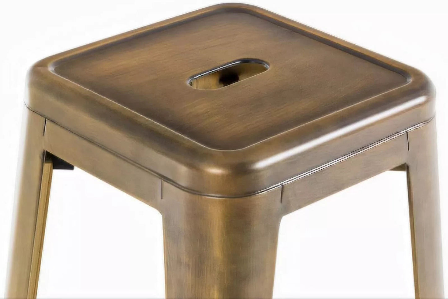 In And OutdoorMatch Barkruk Eduardo - Zonder rugleuning - Set van 1 - Ergonomisch - Barstoelen voor keuken of kantine - Vierkant - Vintage Look Barkrukken / hocker