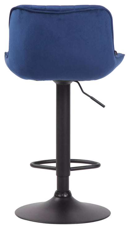 In And OutdoorMatch Barkruk Gabriel - Blauw zwart - Zithoogte 60-82 cm - Set van 2 - In hoogte verstelbaar - Voor keuken en bar - Met rugleuning - Ergonomische barstoelen Barkrukken / hocker