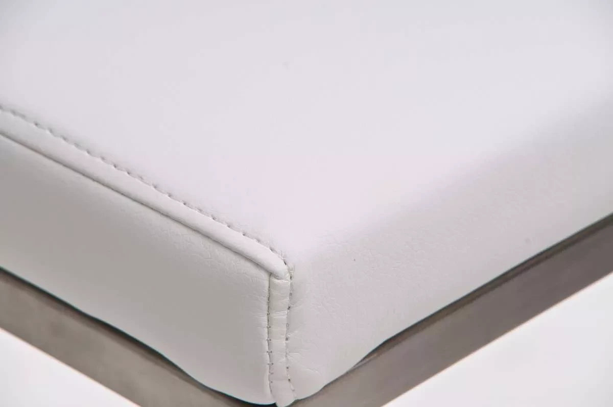 In And OutdoorMatch Barkruk met rugleuning Eleazar - Set van 1 - Ergonomisch - Barkruk keuken of kantine - Wit - 58-82cm Barkrukken / hocker