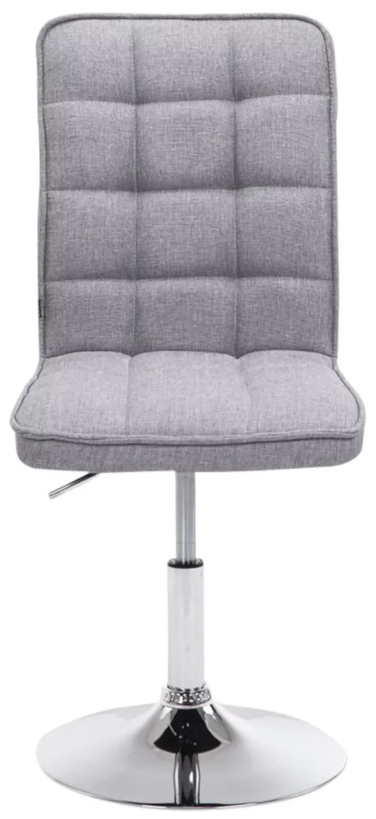 In And OutdoorMatch Barstoel Edd - Eetkamerstoel - Lightrey stof - Chroom Poot - set van 2 - Zithoogte 40 - 54 cm - deluxe Eetkamerstoel