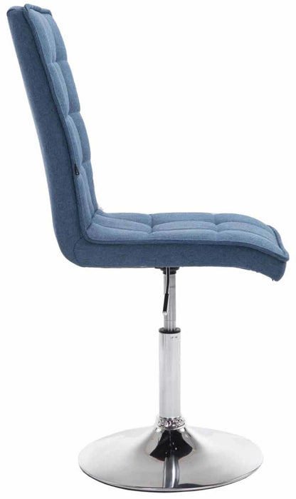 In And OutdoorMatch Barstoelen Aracelis - Blauw en Metaal - Set van 2 - Stof - Hoogwaardige bekleding - Decoratieve barstoel - Stijlvolle barkruk - Eigentijdse look Barkrukken / hocker