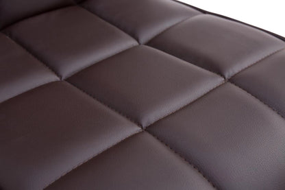 In And OutdoorMatch Barstoelen Nelida - Bruin en Metaal - Set van 2 - Kunstleer - Hoogwaardige bekleding - Decoratieve barstoel - Stijlvolle barkruk - Eigentijdse look Barkrukken / hocker