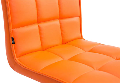 In And OutdoorMatch Barstoelen Ozzie - Oranje en Metaal - Set van 2 - Kunstleer - Hoogwaardige bekleding - Decoratieve barstoel - Stijlvolle barkruk - Eigentijdse look Barkrukken / hocker