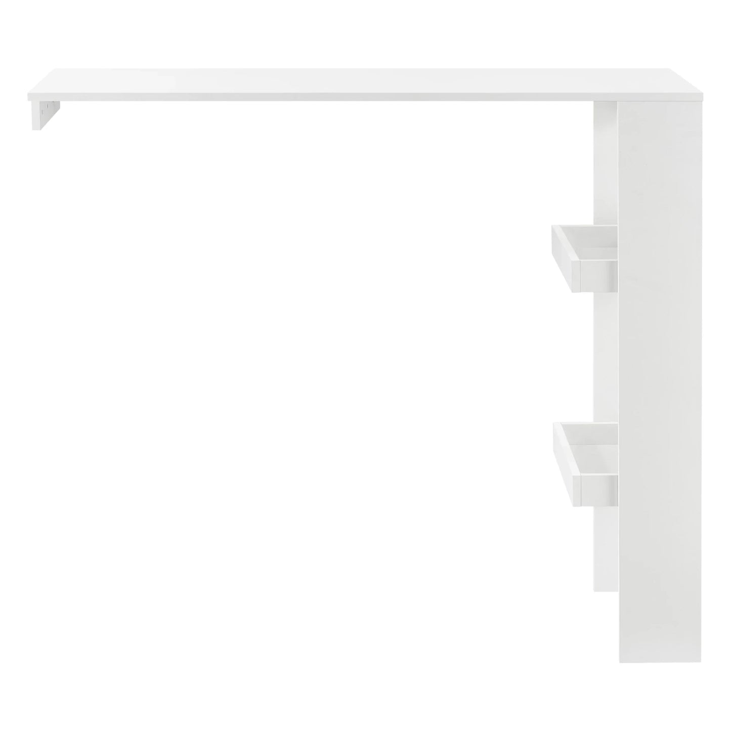 In And OutdoorMatch Bartafel Janessa - 2 Planken - Wandmontage - 120x45x106 - Wit - Modern Design Bar table