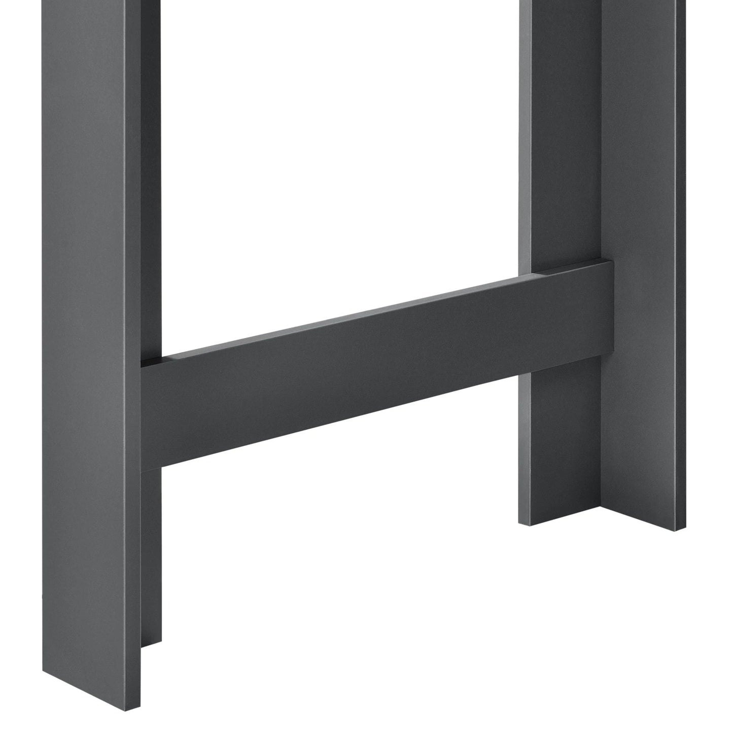 In And OutdoorMatch Bartafel Marvin - Met 3 Planken - 120x60x105,5 cm - Donkergrijs - Modern Design Bar table