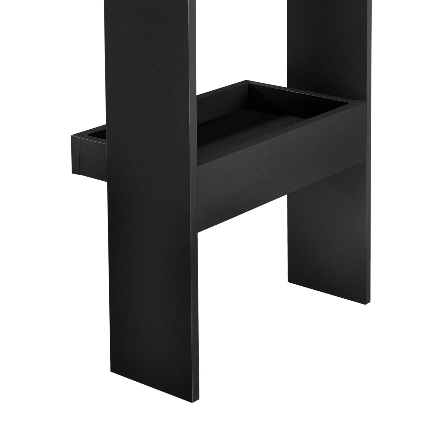 In And OutdoorMatch Bartafel Troy - Voor wandmontage - 120x45x106 cm - Zwart - Ruimtebesparend ontwerp Bar table