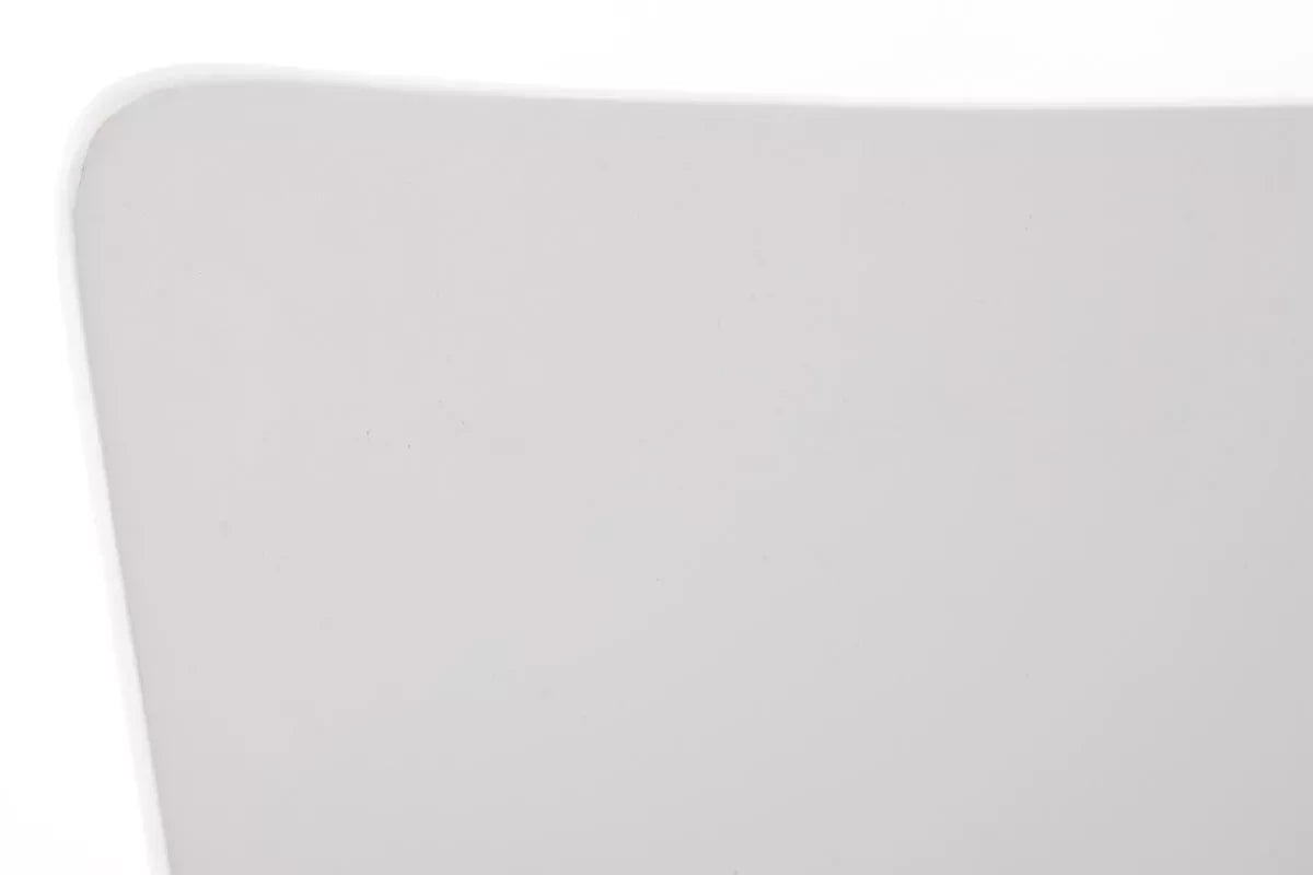 In And OutdoorMatch Bezoekersstoel Leann - Wit - Houten stoel - Set van 4 - Met rugleuning - Vergaderstoel - Zithoogte 45cm Eetkamerstoel