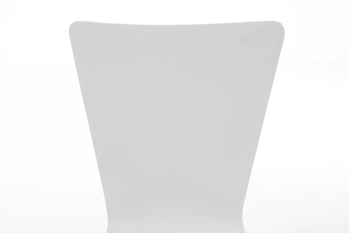 In And OutdoorMatch Bezoekersstoel Leann - Wit - Houten stoel - Set van 4 - Met rugleuning - Vergaderstoel - Zithoogte 45cm Eetkamerstoel