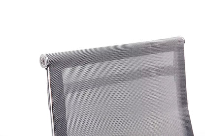 In And OutdoorMatch Bezoekersstoel Rasheed - Eetkamerstoel - Vergaderstoel - Grijze stof - chromen poten - set van 1 - Zithoogte 48 cm - modern design Eetkamerstoel