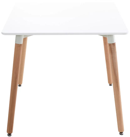 In And OutdoorMatch Bijzettafel Wilbert - laptoptafel hout - Ontbijt - Bed - Vierkant - Wit - 80x80x75cm Bijzetttafel