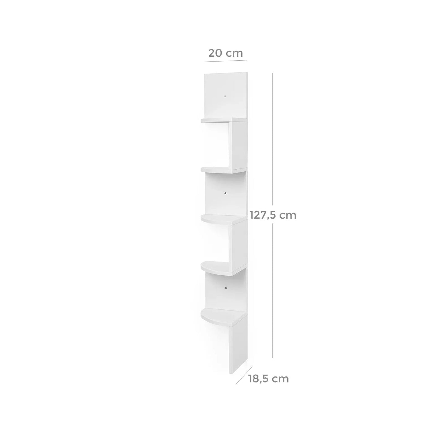 In And OutdoorMatch Boekenkast Warren - 5 lagen - Boekenkast - Woonkamer, slaapkamer en kinderkamer - Hout - MDF - 20x20x128cm Boekenplank