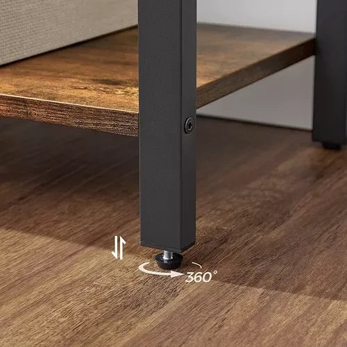 In And OutdoorMatch Boekenkast industrieel Nadia - 4 lagen - Boekenplank - Woonkamer, slaapkamer en kinderkamer - Hout - MDF - 66x30x120cm Boekenkast