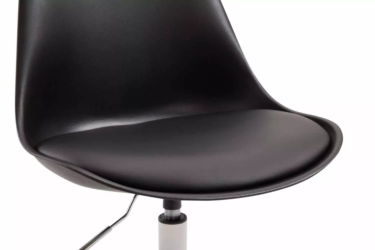 In And OutdoorMatch Design Eetkamerstoel William - Zwart - Zonder armleuning - Met rugleuning - Set van 1 - Woonkamerstoelen - Keukenstoelen - 100% polyurethaan Barkrukken / hocker