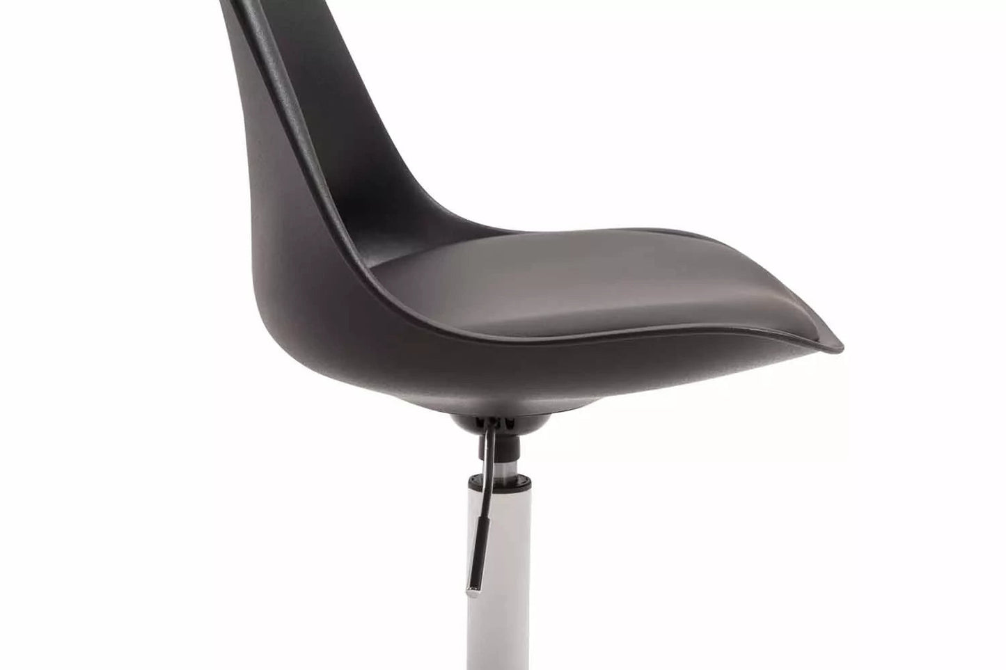 In And OutdoorMatch Design Eetkamerstoel William - Zwart - Zonder armleuning - Met rugleuning - Set van 1 - Woonkamerstoelen - Keukenstoelen - 100% polyurethaan Barkrukken / hocker