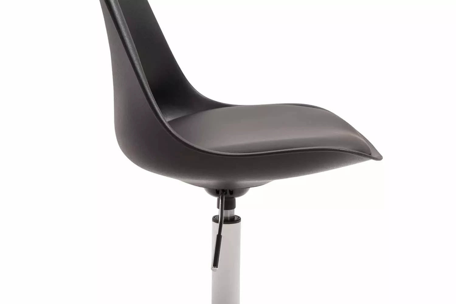 In And OutdoorMatch Design Eetkamerstoel William - Zwart - Zonder armleuning - Met rugleuning - Set van 1 - Woonkamerstoelen - Keukenstoelen - 100% polyurethaan Barkrukken / hocker