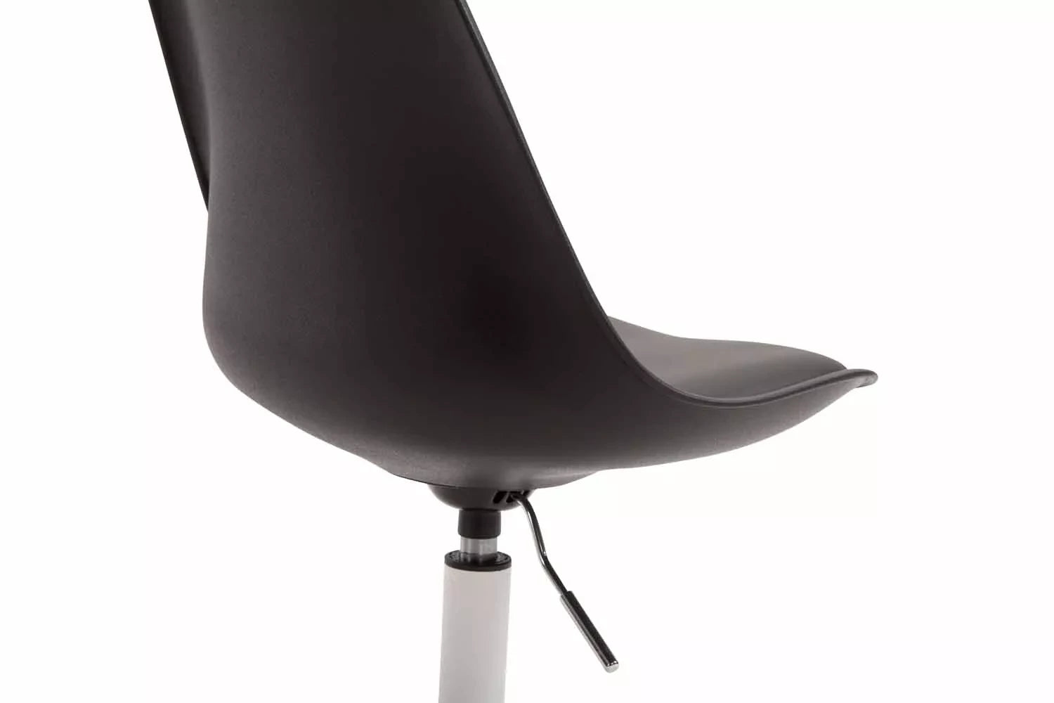 In And OutdoorMatch Design Eetkamerstoel William - Zwart - Zonder armleuning - Met rugleuning - Set van 1 - Woonkamerstoelen - Keukenstoelen - 100% polyurethaan Barkrukken / hocker