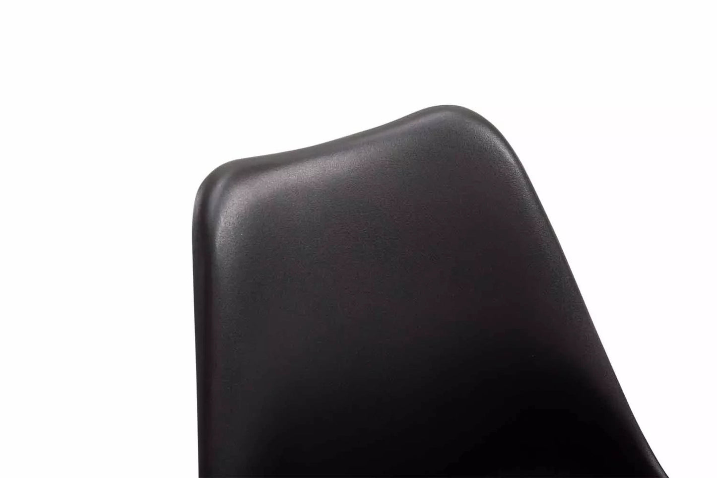 In And OutdoorMatch Design Eetkamerstoel William - Zwart - Zonder armleuning - Met rugleuning - Set van 1 - Woonkamerstoelen - Keukenstoelen - 100% polyurethaan Barkrukken / hocker