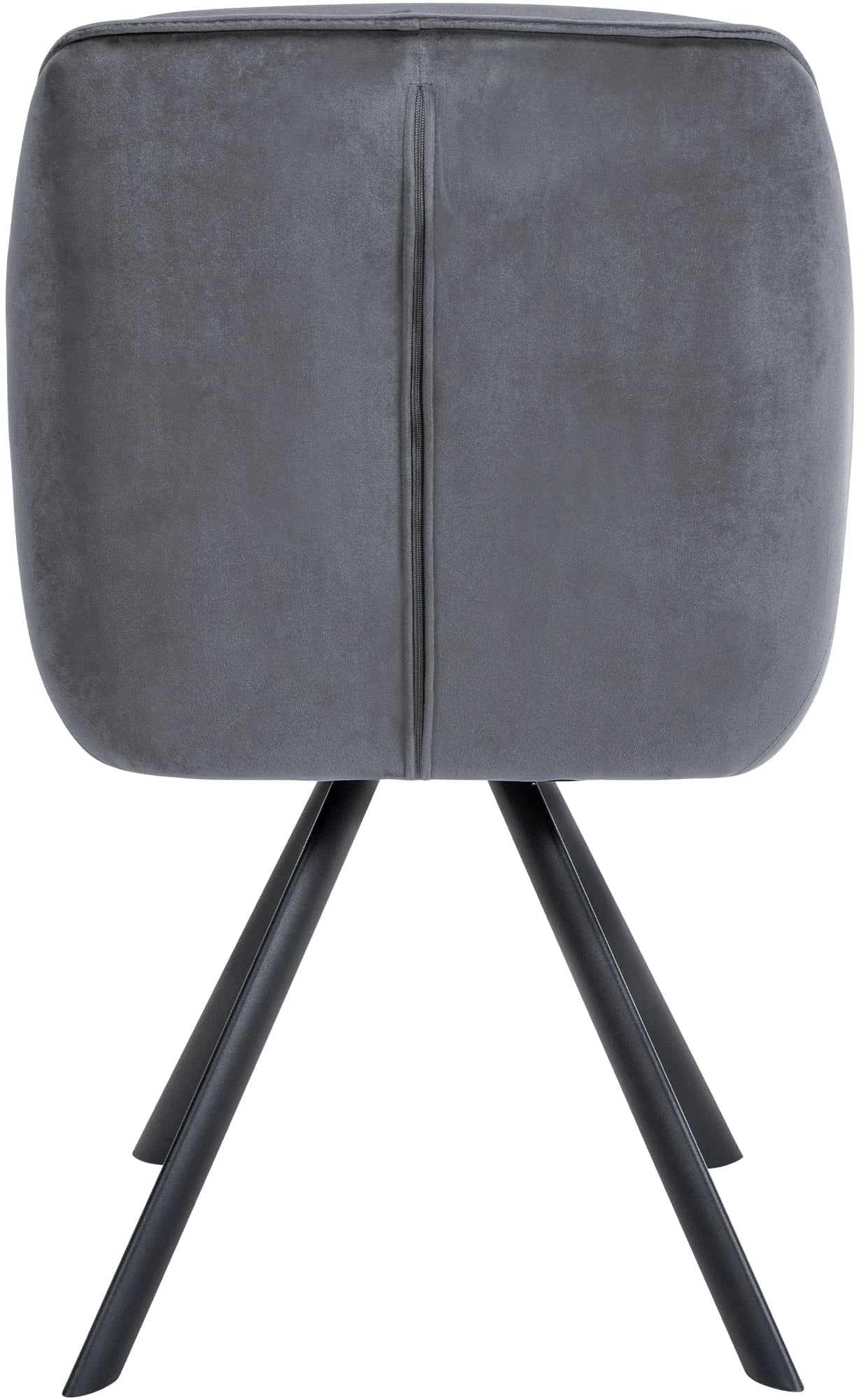 In And OutdoorMatch Eetkamerstoel Alejo - Grijs - Met Armleuningen - Fluweel - Hoogwaardige Bekleding - Comfortabele en Luxe Eetkamerstoel - Vintage Look Eetkamerstoel