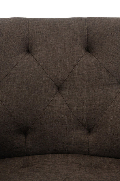 In And OutdoorMatch Eetkamerstoel Amancio - Bruin - Eetkamerstoel - Stof - Hoge kwaliteit bekleding - Decoratieve stoel - Stijlvolle eetkamerstoel - Stijlvolle uitstraling Eetkamerstoel