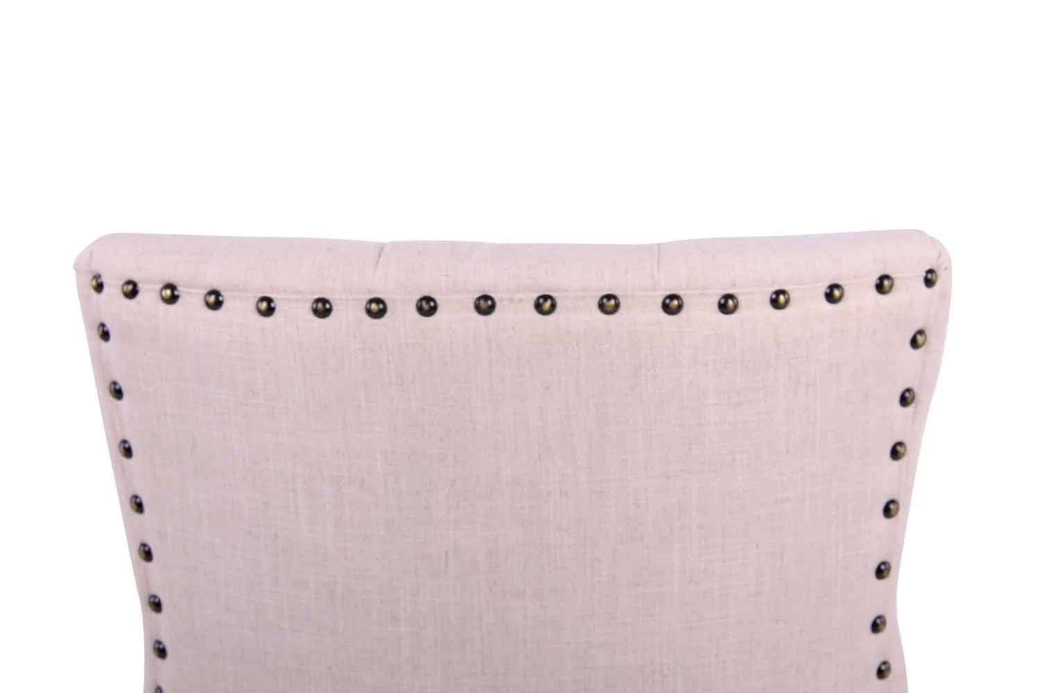 In And OutdoorMatch Eetkamerstoel Bridgette - Beige - Eetkamerstoel - Stof - Hoge kwaliteit bekleding - Vintage stijl stoel - Luxe eetkamerstoel Eetkamerstoel