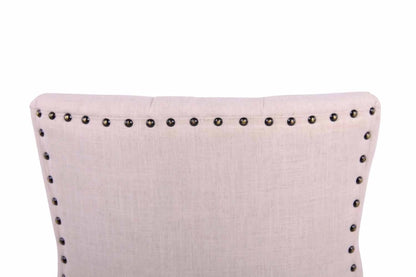 In And OutdoorMatch Eetkamerstoel Bridgette - Beige - Eetkamerstoel - Stof - Hoge kwaliteit bekleding - Vintage stijl stoel - Luxe eetkamerstoel Eetkamerstoel