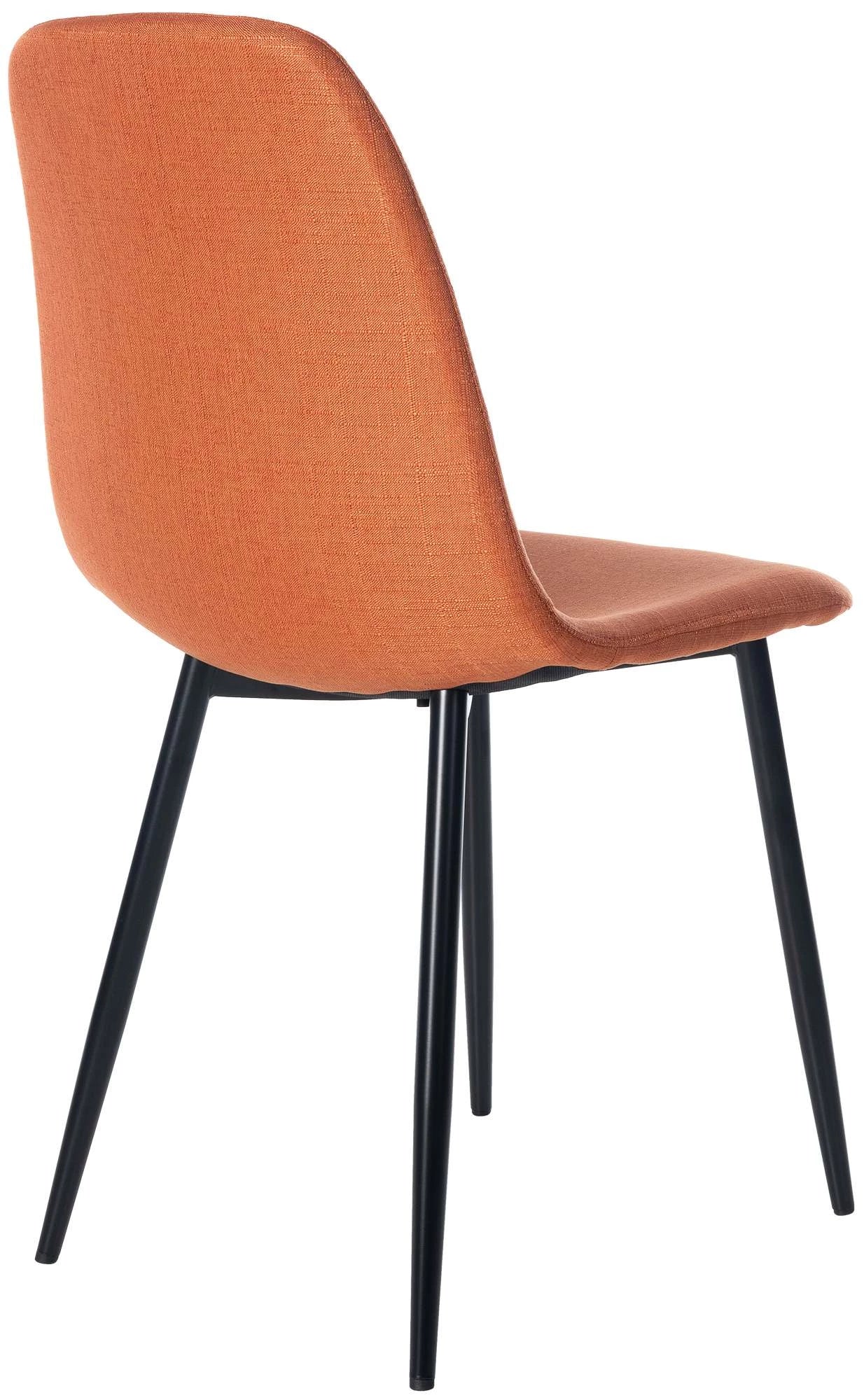 In And OutdoorMatch Eetkamerstoel Carolina - Oranje - Set van 4 - Eetkamerstoel - Stof - Hoge kwaliteit bekleding - Decoratieve stoel - Stijlvolle eetkamerstoel Eetkamerstoel