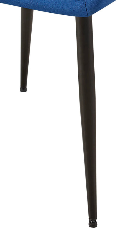 In And OutdoorMatch Eetkamerstoel Coleen - Blauw - Set van 2 - Fluweel - Hoge kwaliteit bekleding - Luxe eetkamerstoel - Moderne look Eetkamerstoel