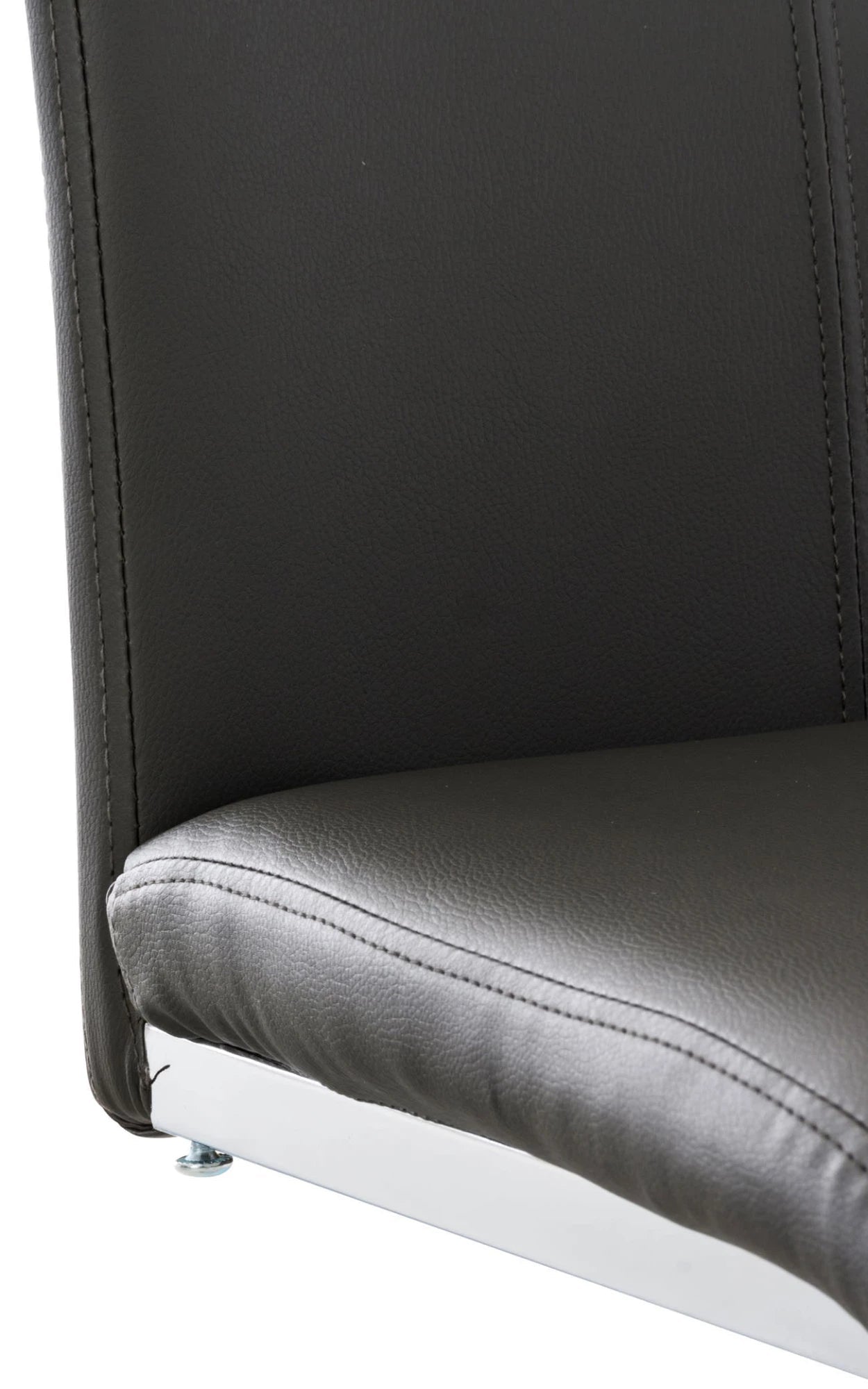 In And OutdoorMatch Eetkamerstoel Darian - Grijs - Eetkamerstoel - Kunstleer - Hoge kwaliteit bekleding - Moderne stijl stoel - Minimalistische eetkamerstoel Eetkamerstoel