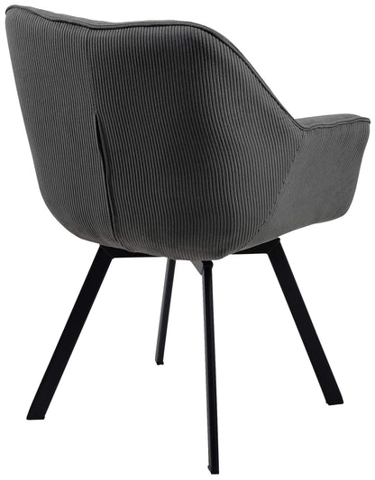 In And OutdoorMatch Eetkamerstoel Haylee - Stof - Hoge kwaliteit bekleding - Corduroy Eetkamerstoel - Stijlvol en eigentijds uiterlijk Eetkamerstoel