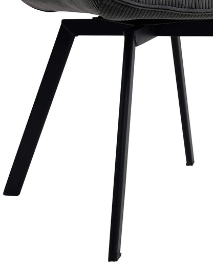 In And OutdoorMatch Eetkamerstoel Haylee - Stof - Hoge kwaliteit bekleding - Corduroy Eetkamerstoel - Stijlvol en eigentijds uiterlijk Eetkamerstoel