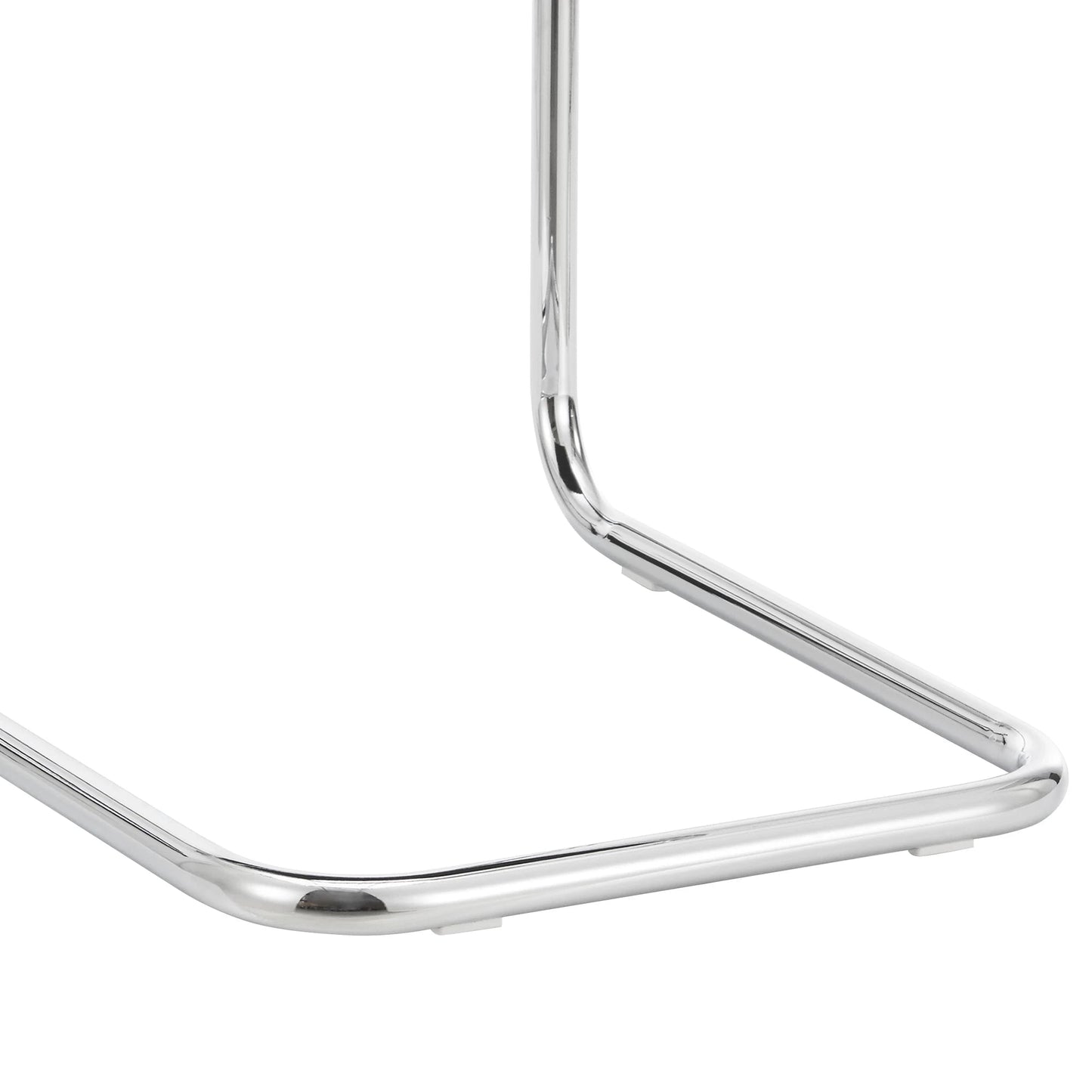 In And OutdoorMatch Eetkamerstoel Jacky - Set van 2 - Kunstlederen Zitting - Gestoffeerde Zitting - Bruin en Chroom - 83x50x54cm - Eetkamerstoel - Eenvoudige Montage Eetkamerstoel