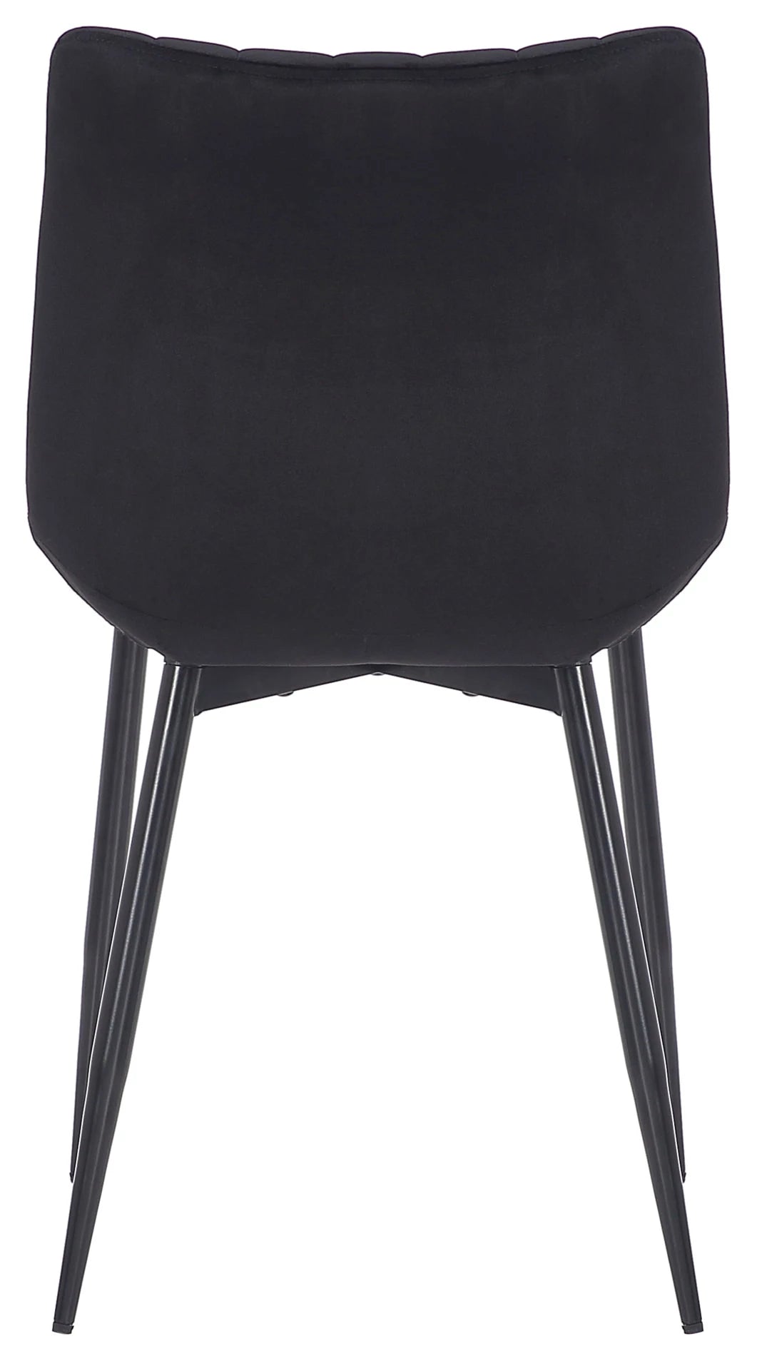 In And OutdoorMatch Eetkamerstoel Jelle - Zwart - Set van 2 - Eetkamerstoel - Fluweel - Hoge kwaliteit bekleding - Stijlvolle stoel - Moderne eetkamerstoel - Decoratieve look Eetkamerstoel