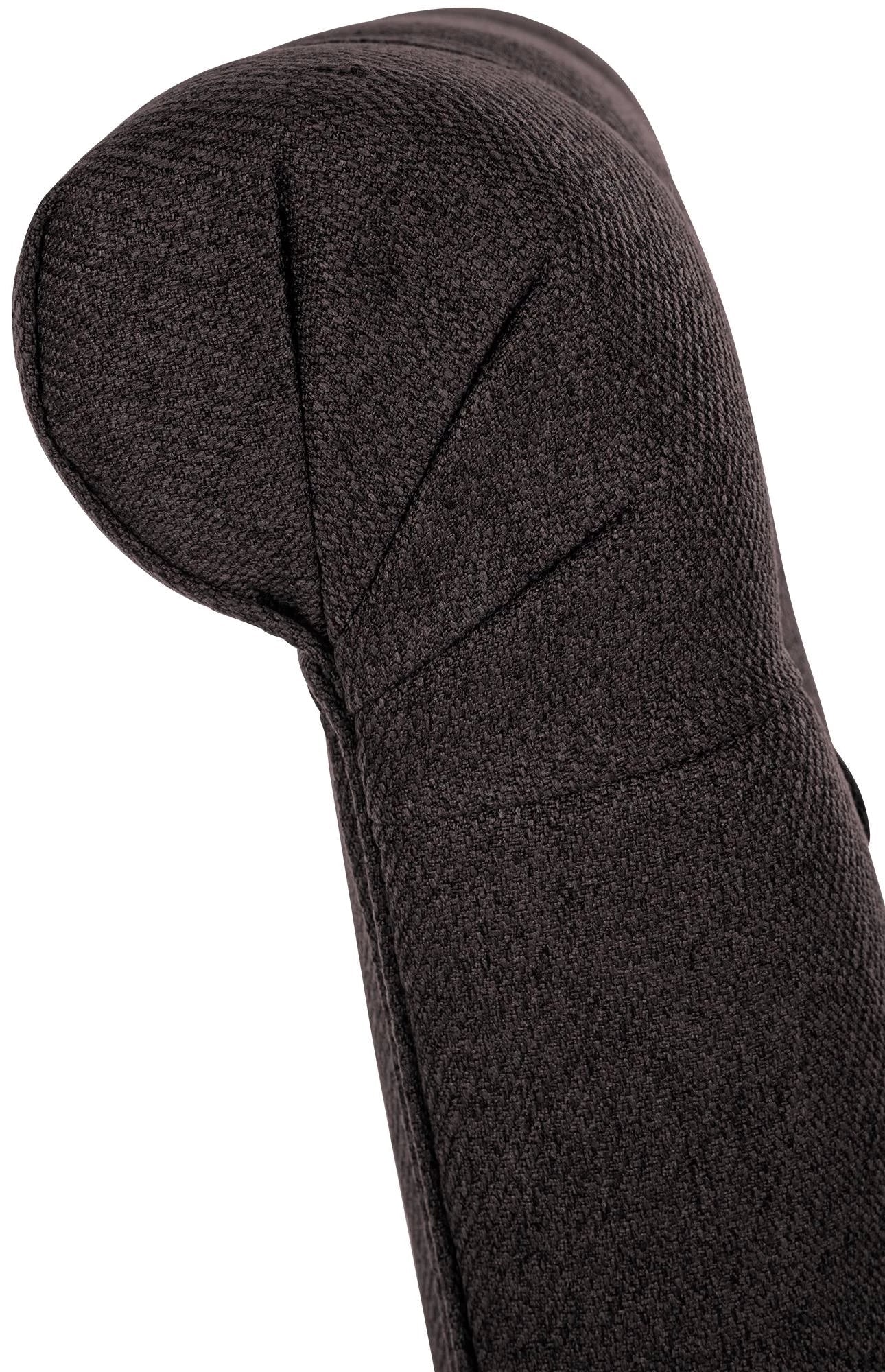 In And OutdoorMatch Eetkamerstoel Karina - Donkergrijs - Set van 2 - Stof - Hoogwaardige bekleding - Tijdloze eetkamerstoel - Vintage look Eetkamerstoel