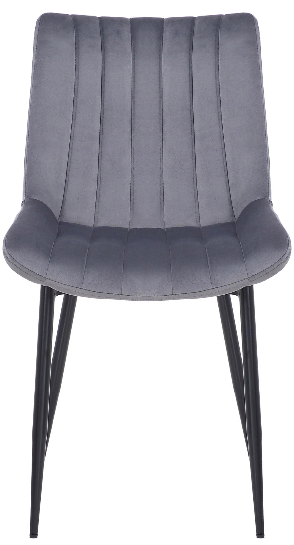 In And OutdoorMatch Eetkamerstoel Laurie - Grijs - Set van 2 - Eetkamerstoel - Fluweel - Hoge kwaliteit bekleding - Stijlvolle stoel - Moderne eetkamerstoel - Decoratieve look Eetkamerstoel