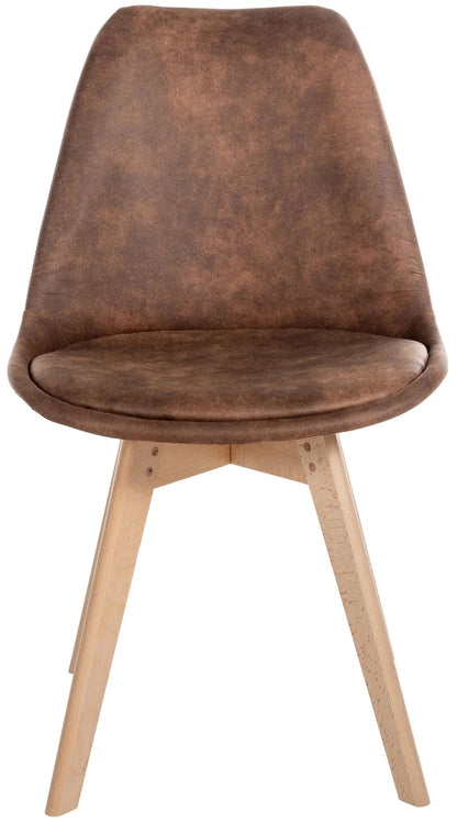 In And OutdoorMatch Eetkamerstoel Lauryn - Kunstleer - hoogwaardige bekleding - vintage eetkamerstoel - stijlvolle uitstraling Eetkamerstoel