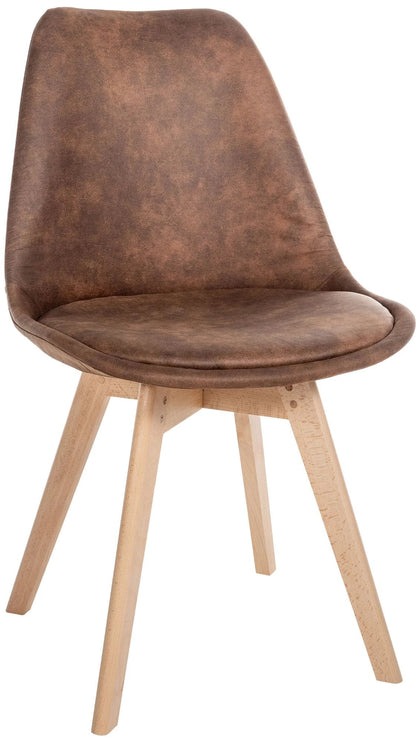 In And OutdoorMatch Eetkamerstoel Lauryn - Kunstleer - hoogwaardige bekleding - vintage eetkamerstoel - stijlvolle uitstraling Eetkamerstoel