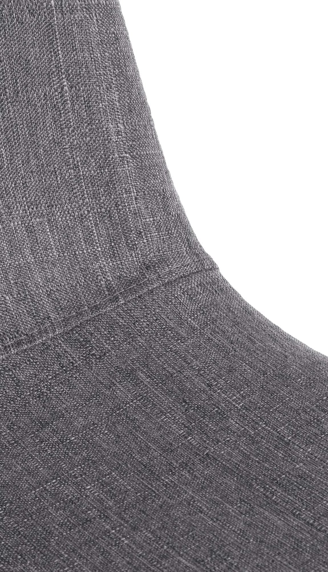 In And OutdoorMatch Eetkamerstoel Lucian - Grijs - Stof - Hoge kwaliteit bekleding - Luxe eetkamerstoel - Klassieke uitstraling Eetkamerstoel