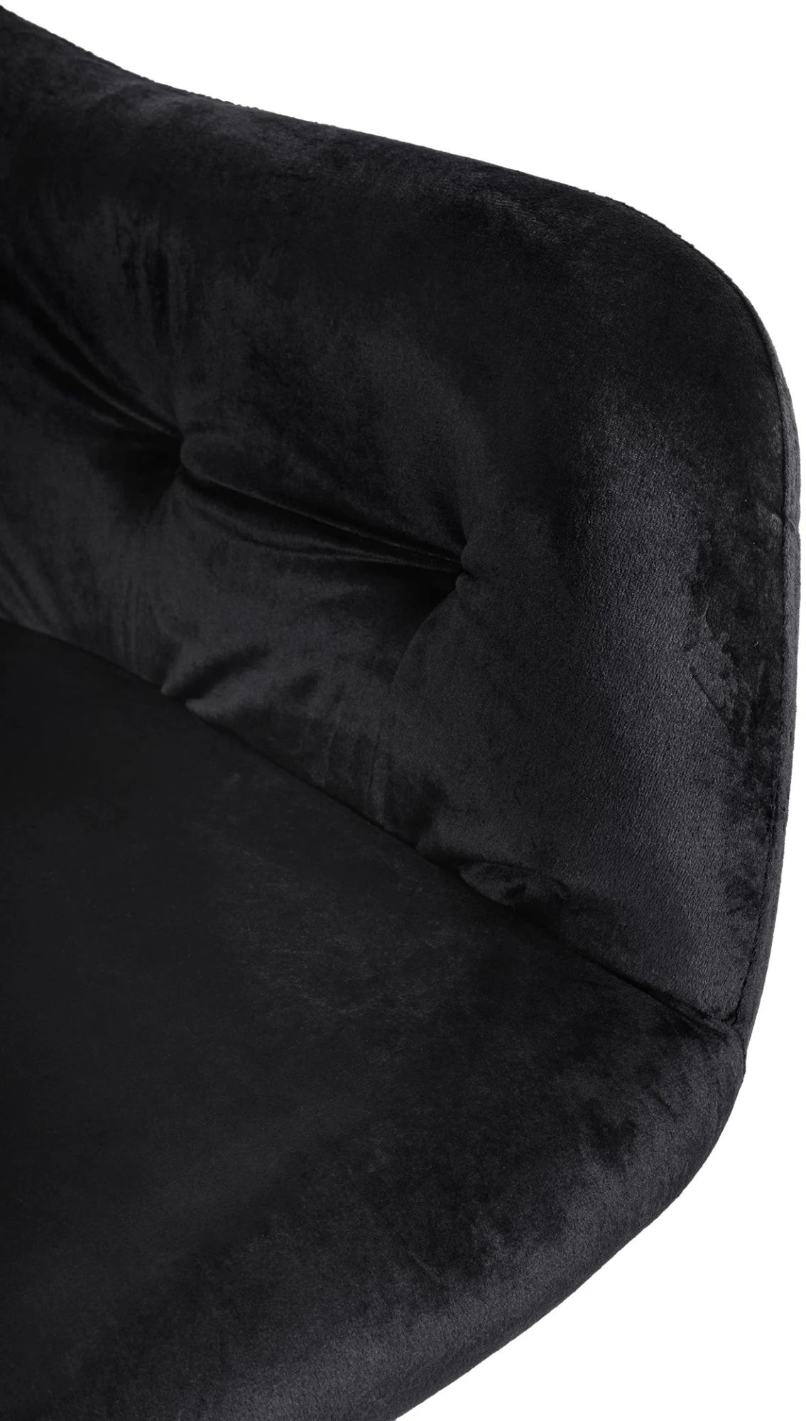 In And OutdoorMatch Eetkamerstoel Marisela - Zwart - Fluweel - Hoge Kwaliteit Bekleding - Luxe Eetkamerstoel - Vintage Look Eetkamerstoel