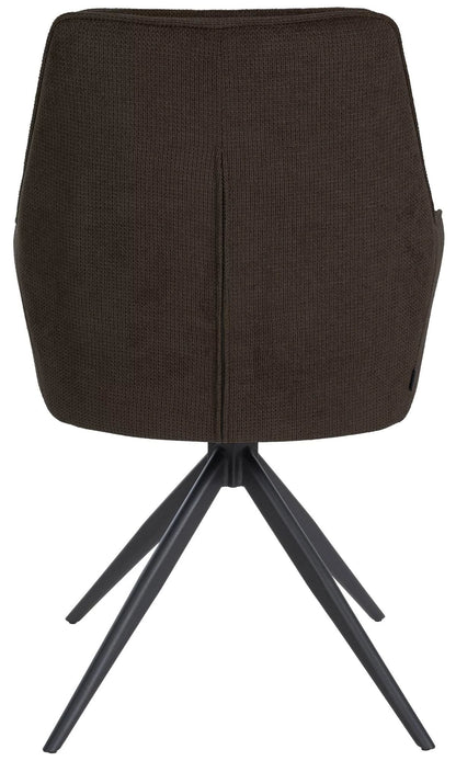 In And OutdoorMatch Eetkamerstoel Maximino - Zwart - Stof - Hoogwaardige Bekleding - Luxe Eetkamerstoel - Stijlvolle en Klassieke Look Eetkamerstoel