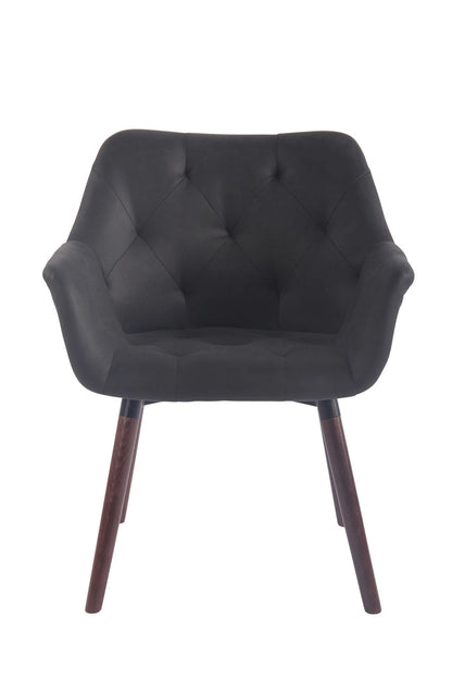 In And OutdoorMatch Eetkamerstoel Paulina - Donkergrijs - Eetkamerstoel - Kunstleer - Hoge kwaliteit bekleding - Vintage stijl stoel - Luxe eetkamerstoel Eetkamerstoel