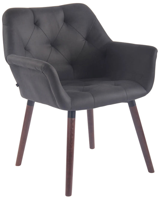 In And OutdoorMatch Eetkamerstoel Paulina - Donkergrijs - Eetkamerstoel - Kunstleer - Hoge kwaliteit bekleding - Vintage stijl stoel - Luxe eetkamerstoel Eetkamerstoel