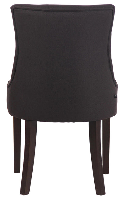 In And OutdoorMatch Eetkamerstoel Sara - Grijs - Eetkamerstoel - Stof - Hoge kwaliteit bekleding - Decoratieve stoel - Eetkamerstoel in antieke stijl Eetkamerstoel