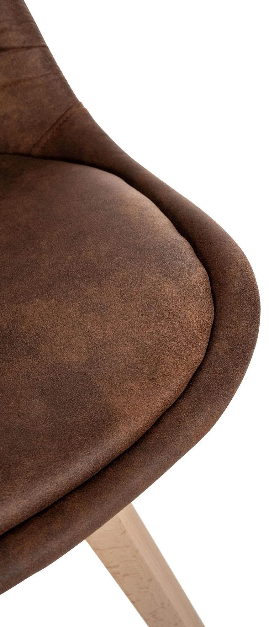 In And OutdoorMatch Eetkamerstoel Shannen - Set van 4 - Kunstleer - Hoogwaardige bekleding - Luxe Eetkamerstoel - Vintage Look - Robuust Houten Frame Eetkamerstoel