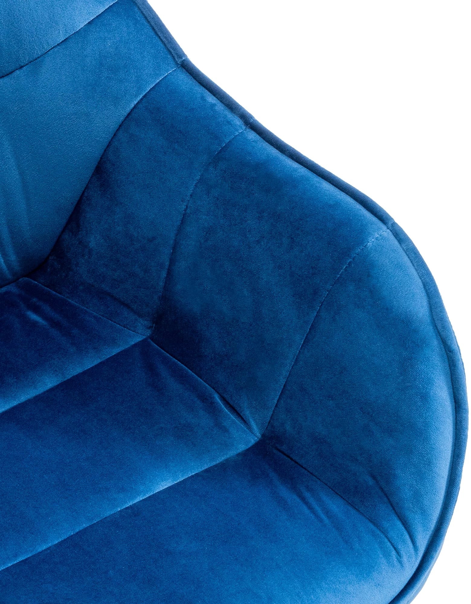 In And OutdoorMatch Eetkamerstoel Tamika - Blauw - Met Armleuningen - Fluweel - Hoge Kwaliteit Bekleding - Comfortabele en Luxe Eetkamerstoel - Vintage Look Eetkamerstoel