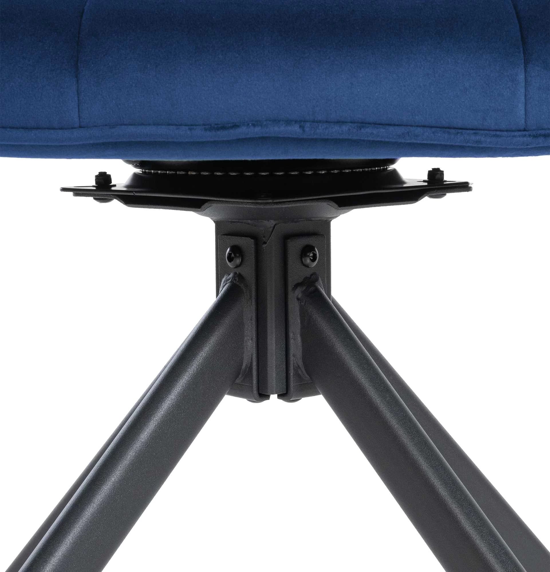 In And OutdoorMatch Eetkamerstoel Valentijn - Blauw - Fluweel - Hoogwaardige bekleding - Stijlvolle eetkamerstoel - Luxe en moderne uitstraling Eetkamerstoel